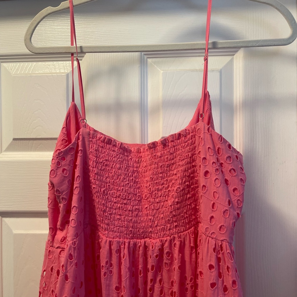 1. State Pink Eyelet Spaghetti-Strap Maxi Dress - Picture 6 of 10